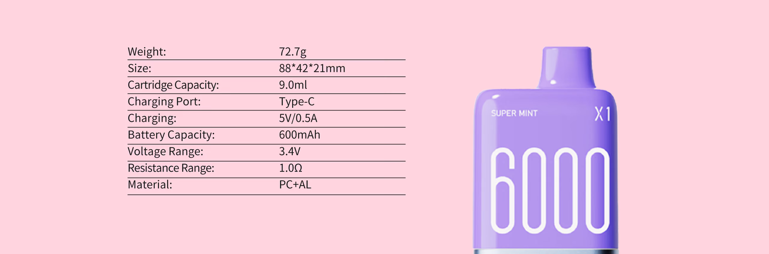 DAH6000 specification diagram