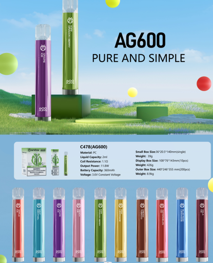 AG600 e-juice flavors