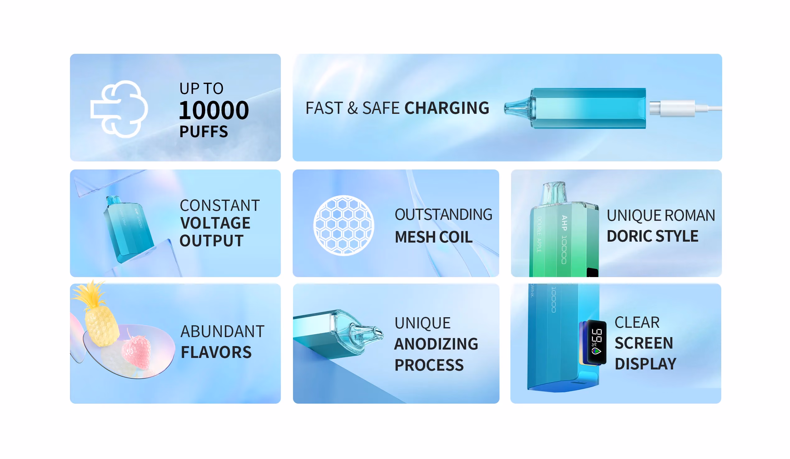 AHP10000 disposable vape showcase