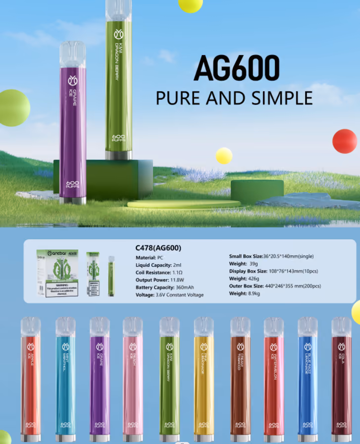 AG600 e-juice flavors